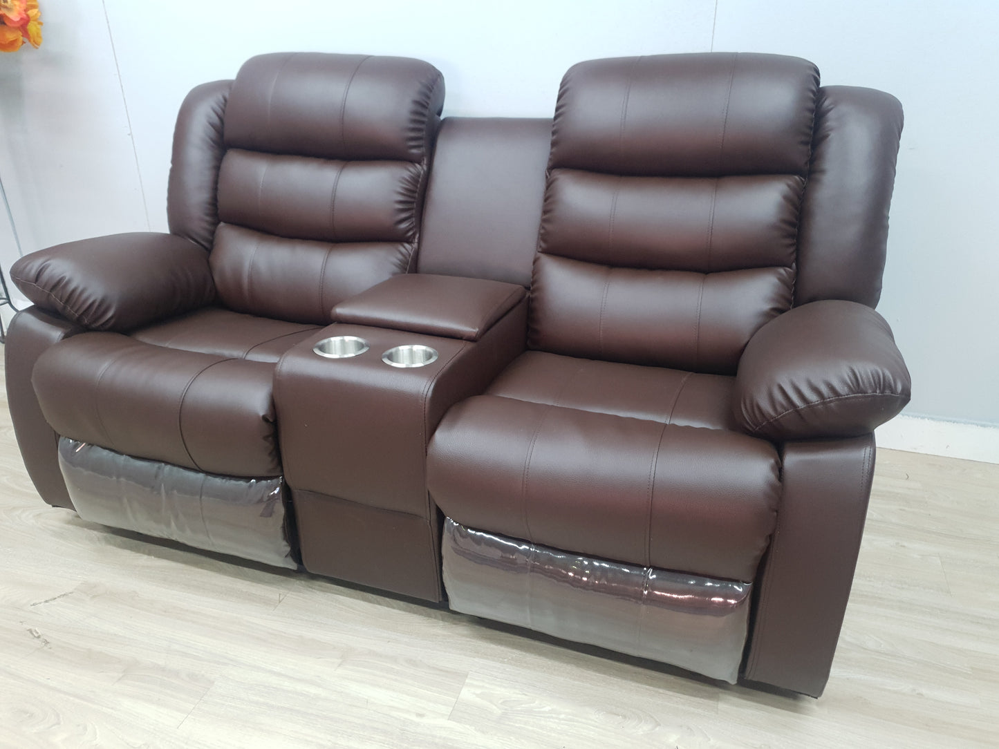 Mopane 100% Genuine Leather 2 Seater Electric Cinema Recliner Chair Sofa