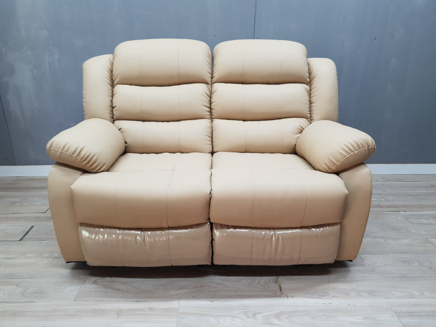 Full Euro Leather 2 Seater Recliner Couch - Sofa