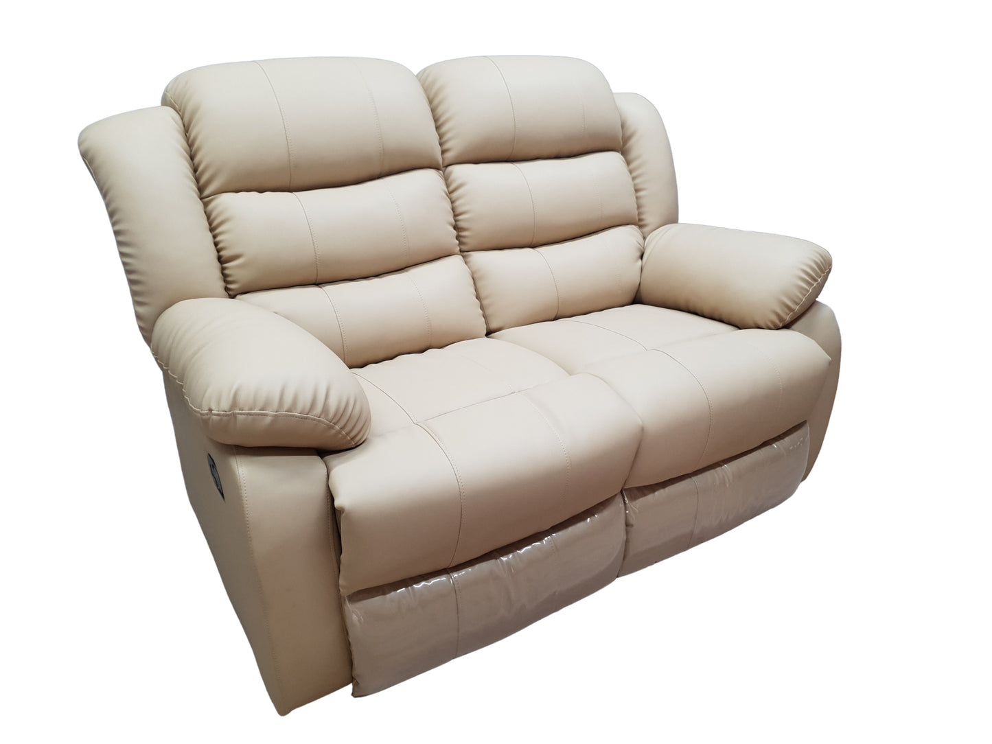 Full Euro Leather 2 Seater Recliner Couch - Sofa