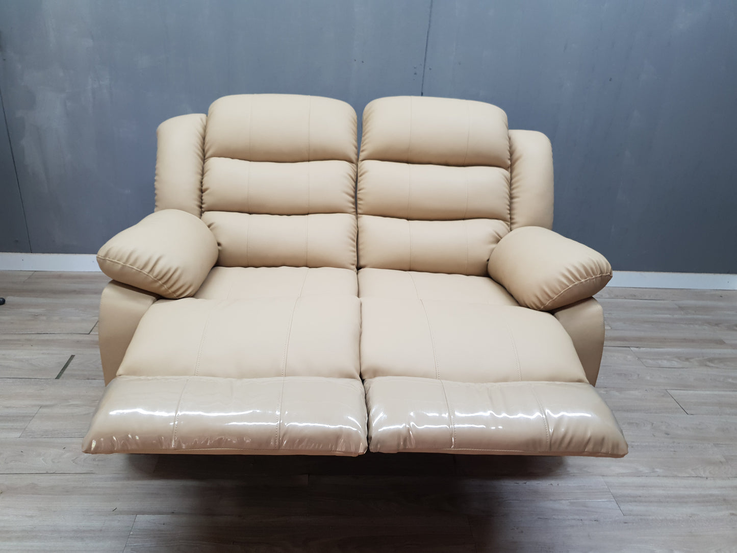 Full Euro Leather 2 Seater Recliner Couch - Sofa