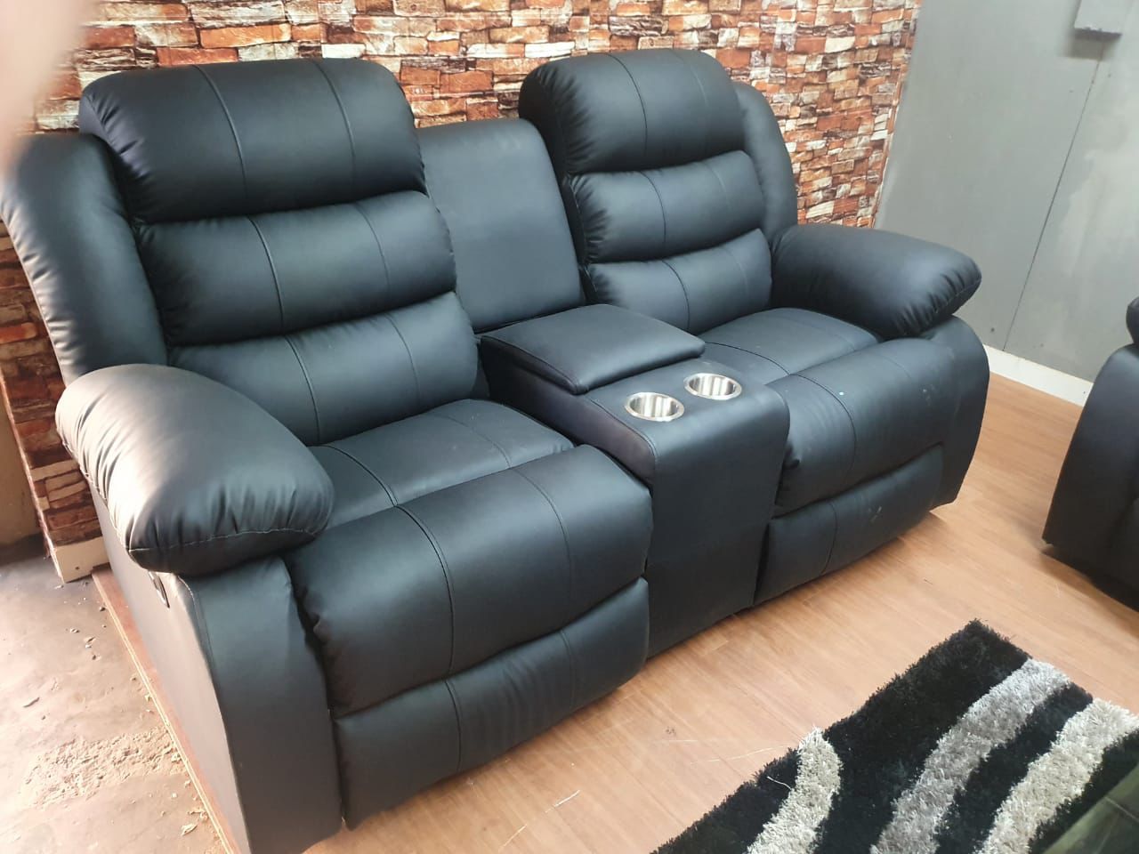 Microfiber Leather 6-Seater Recliner Lounge Set