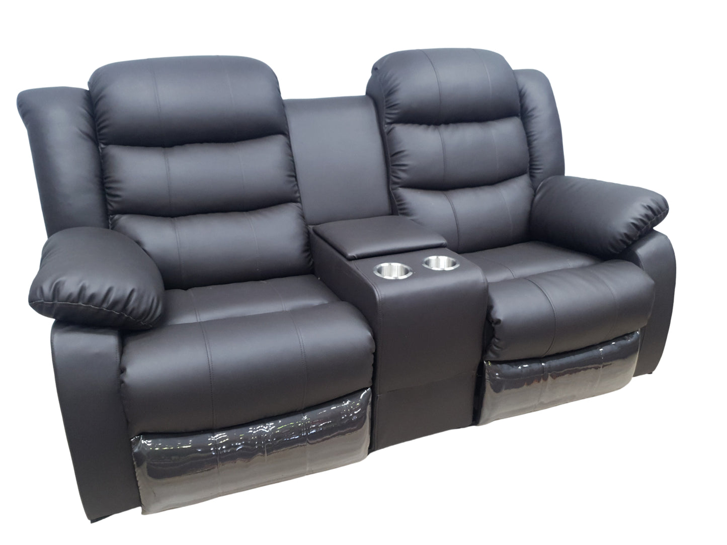 Full Euro Leather 2 Seater Cinema Recliner Couch - Sofa