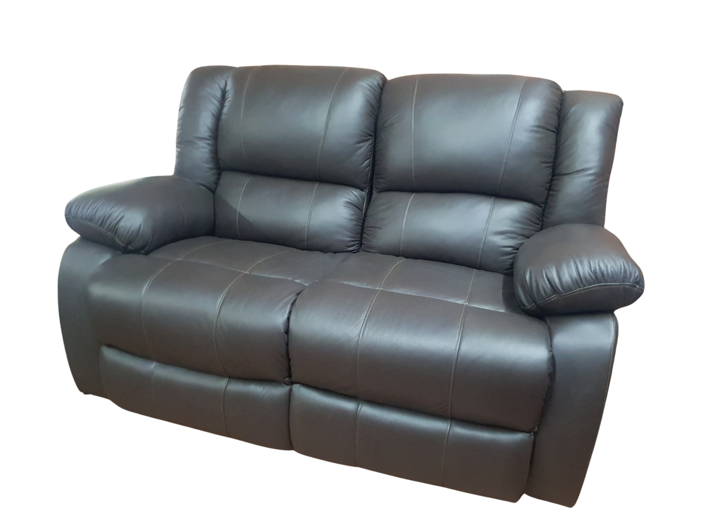 Full Euro Leather 2 Seater Recliner Couch - Sofa