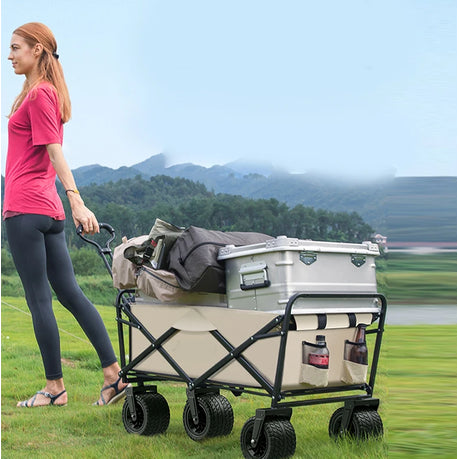 Foldable Outdoor Camping Beach Trolley With Adjustable Handle HS-53