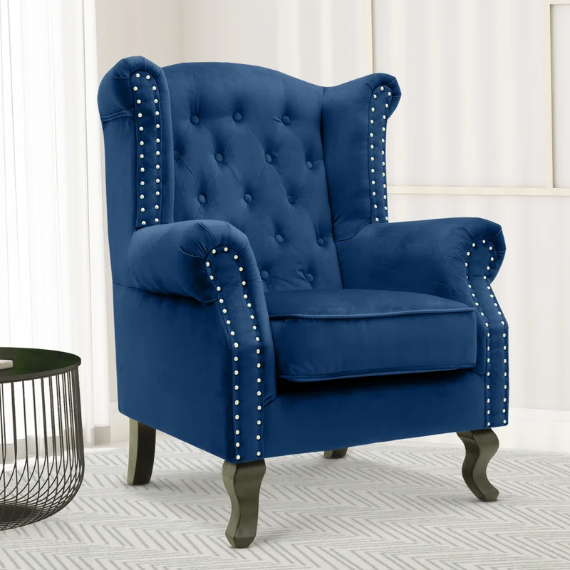 Sydney Velvet Wingback Armchair