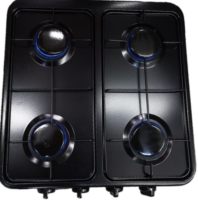 4 x Plate Gas Stove Black