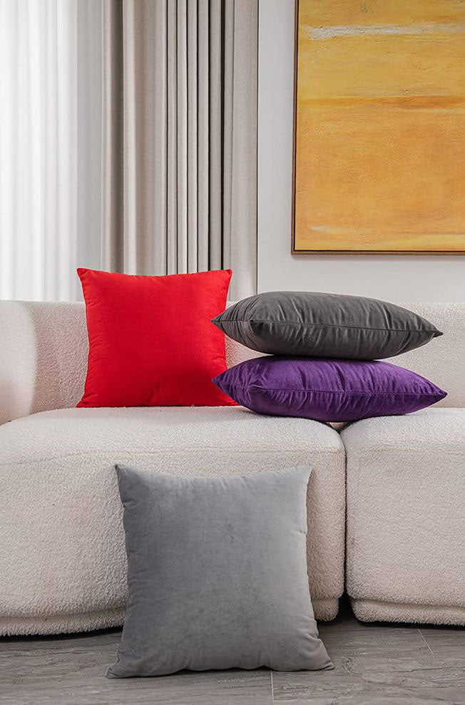 Just Home Velvet Pillow Set