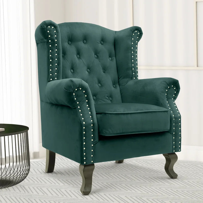 Sydney Velvet Wingback Armchair