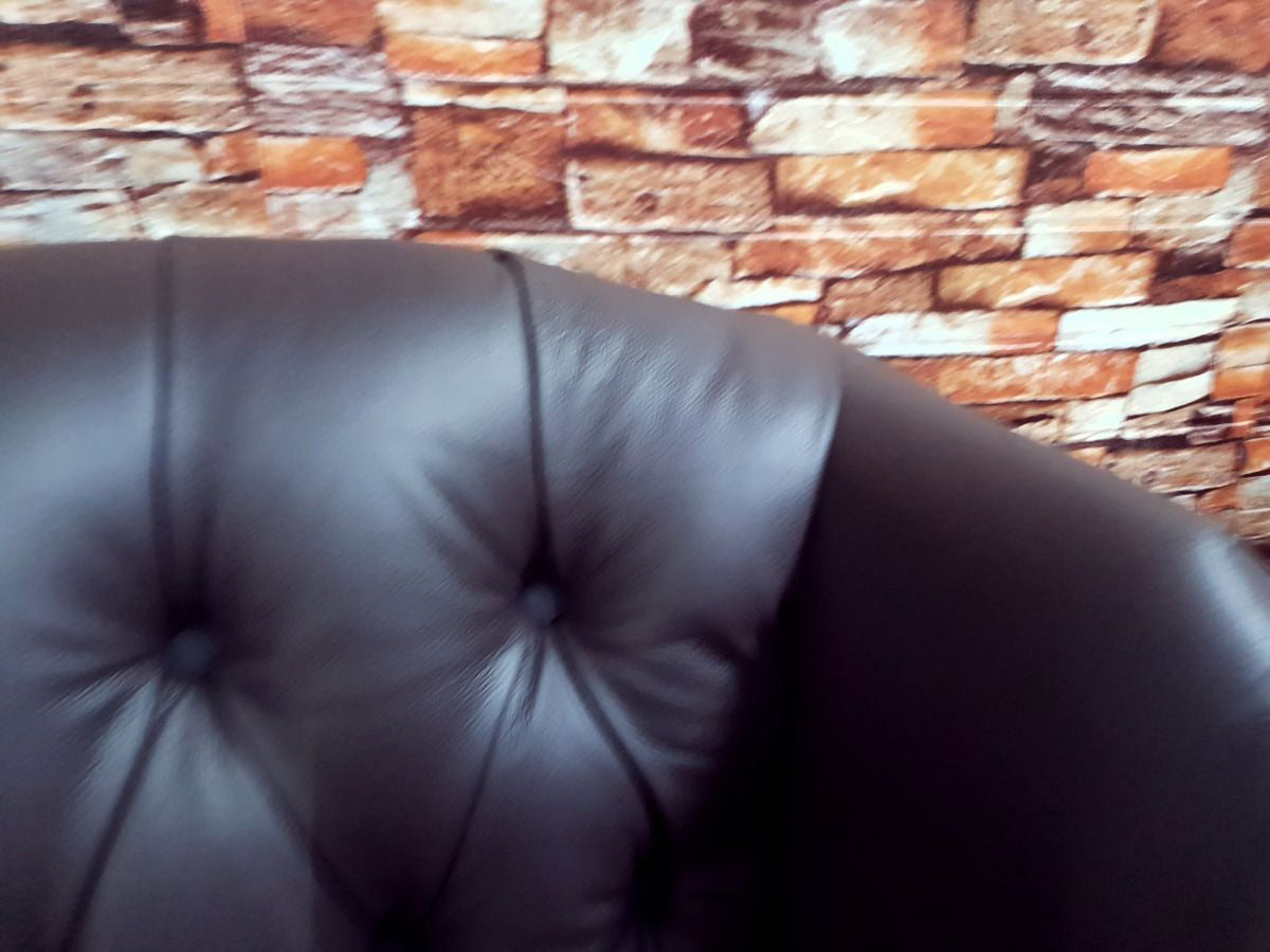 100% Genuine Leather Chesterfield Wingback Chair