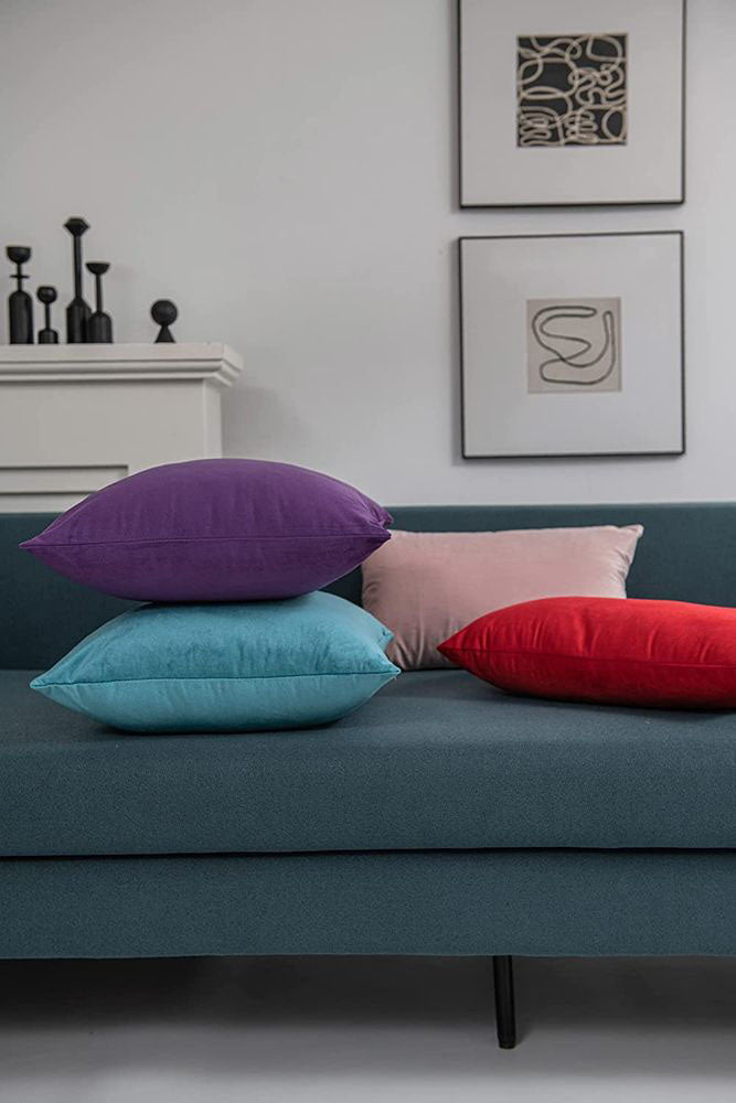 Just Home Velvet Pillow Set