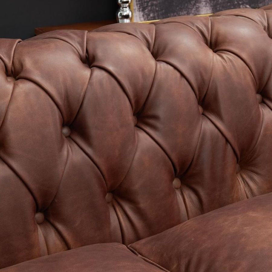 Chesterfield Genuine Leather 3 Seater Sofa