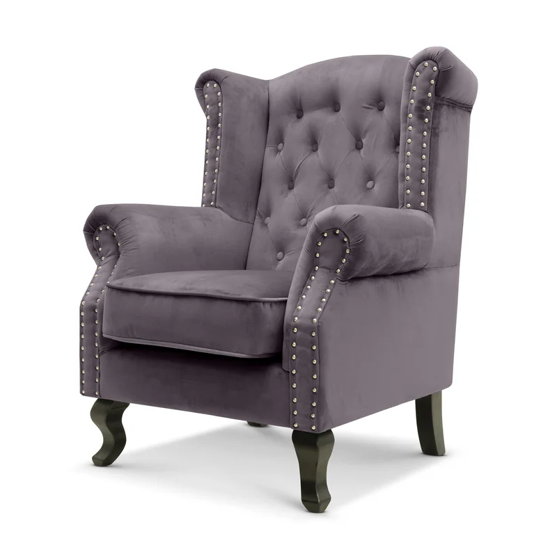 Sydney Velvet Wingback Armchair