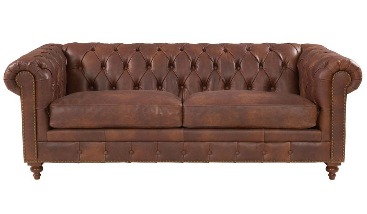 Chesterfield Genuine Leather 3 Seater Sofa