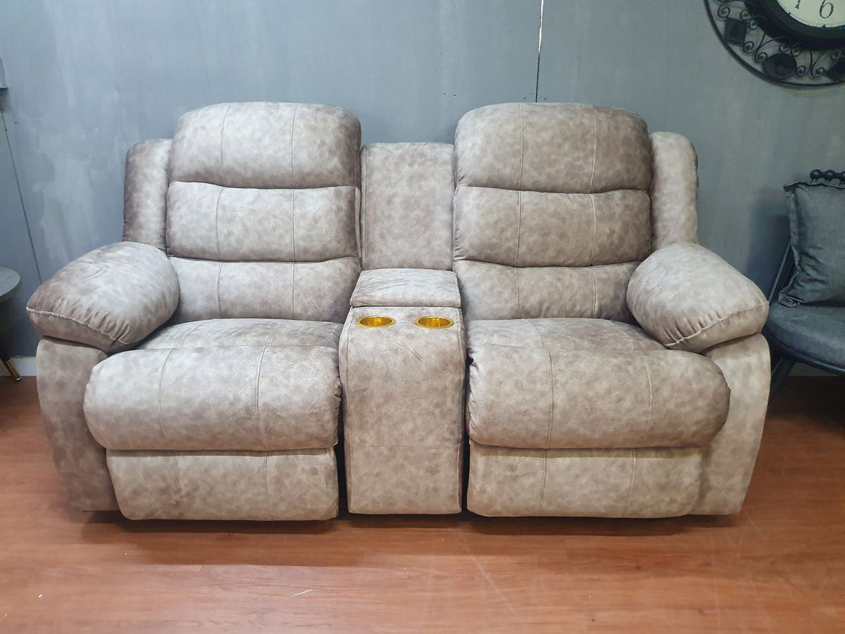 Maldives 2 Seater Cinema Micro Fibre Soft Material Recliner Couch Sofa