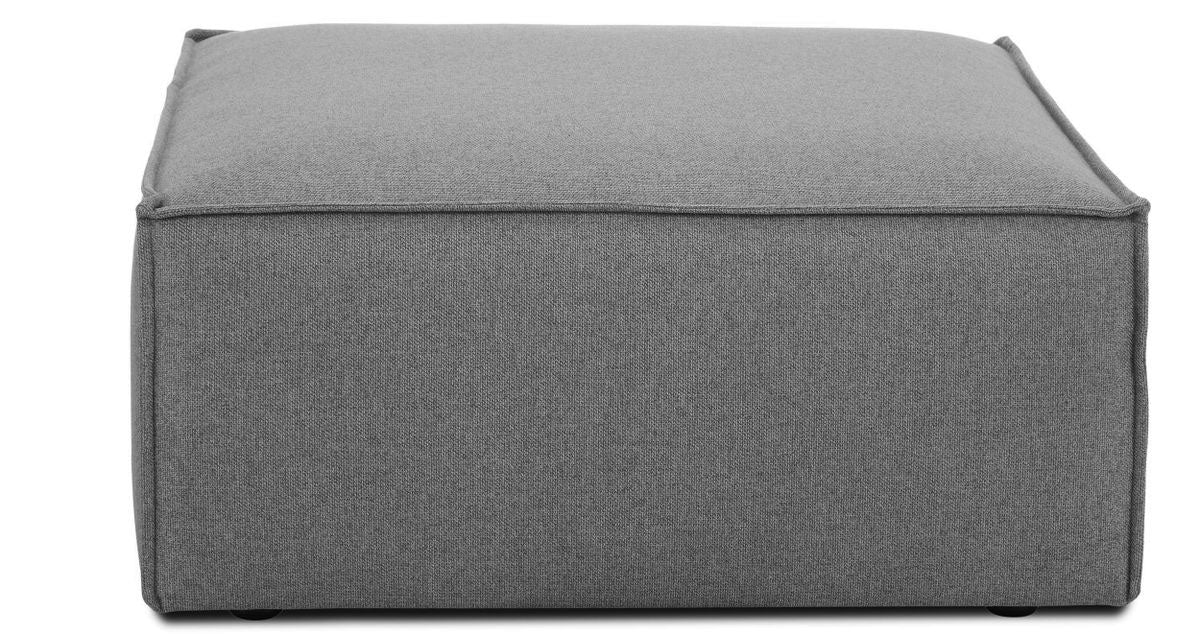 Contemporary Euro Leather Watson Ottoman