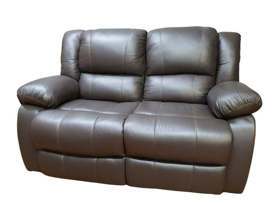 100% Genuine Leather 2 Seater Recliner - Mopane