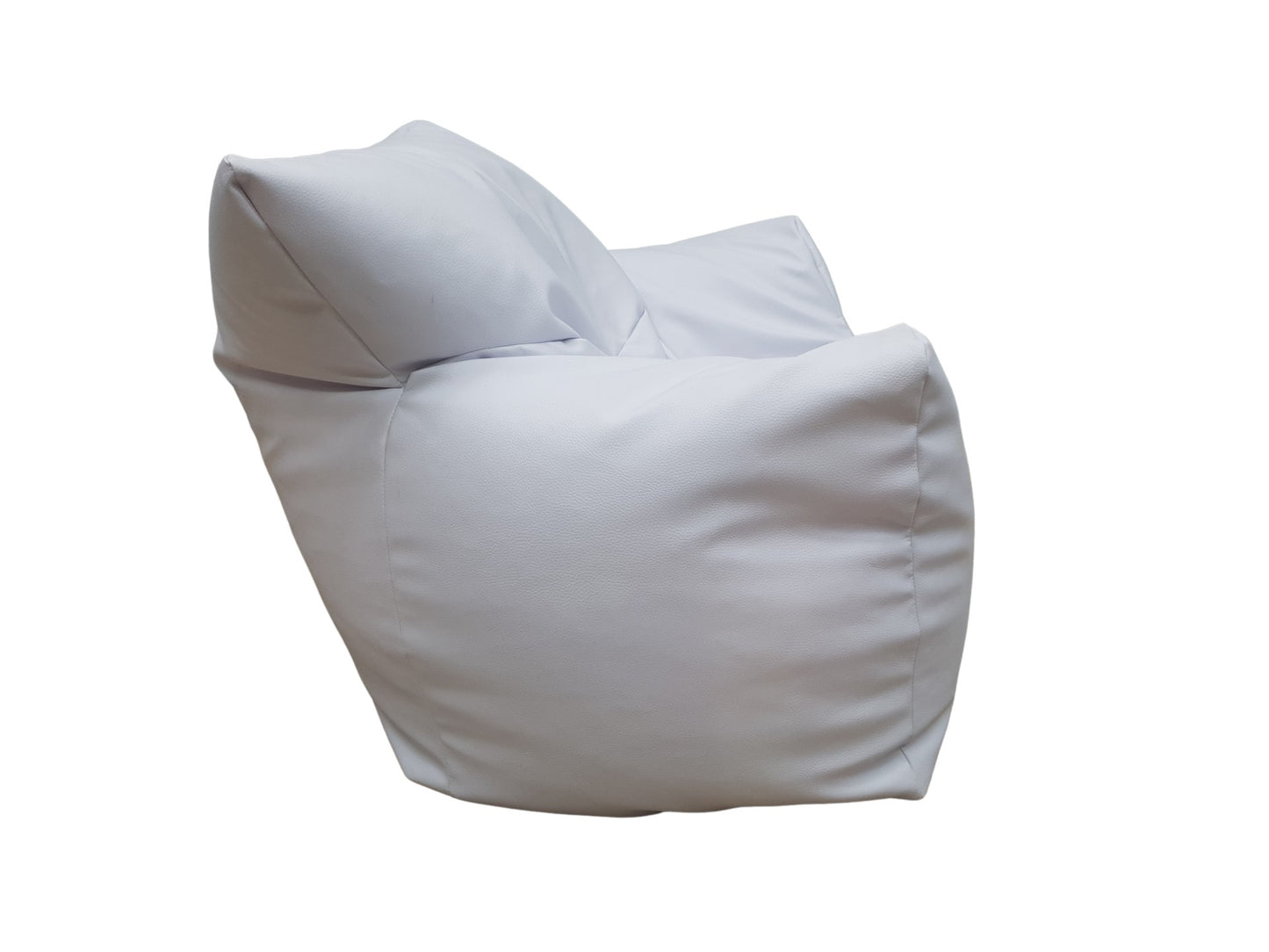 White Euro Leather Beanbag