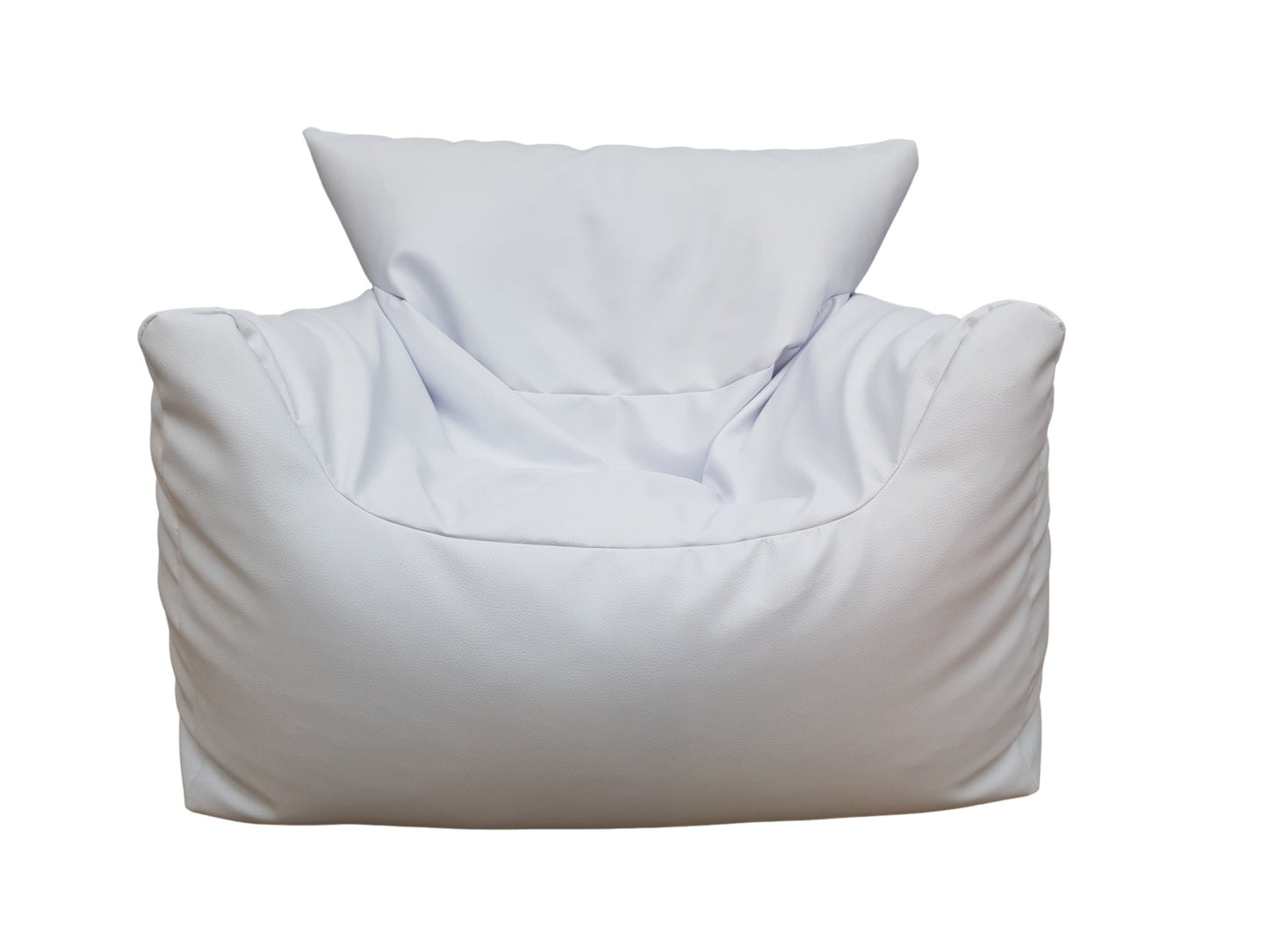 White Euro Leather Beanbag