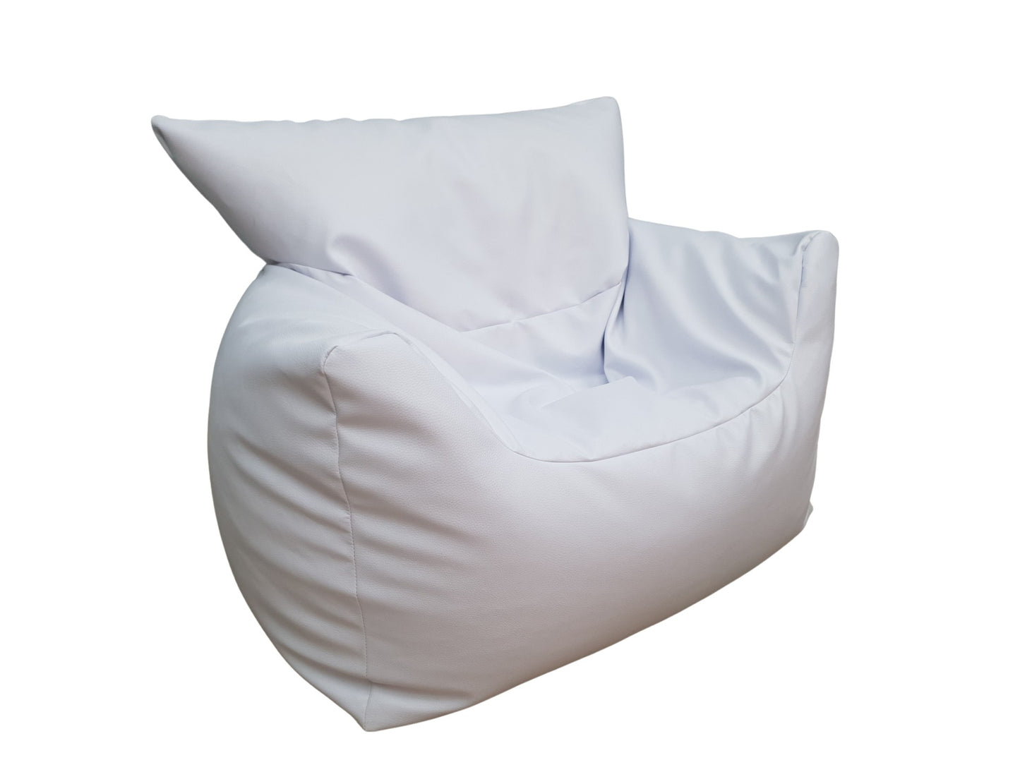 White Euro Leather Beanbag